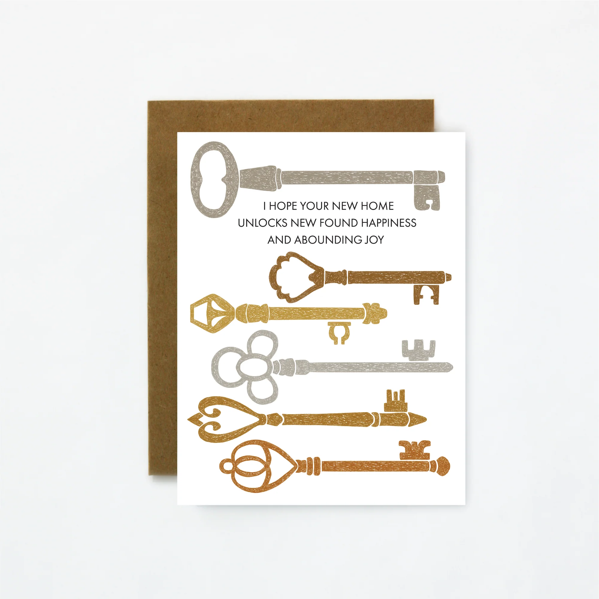 Quiet Lines Housewarming Card New Keys